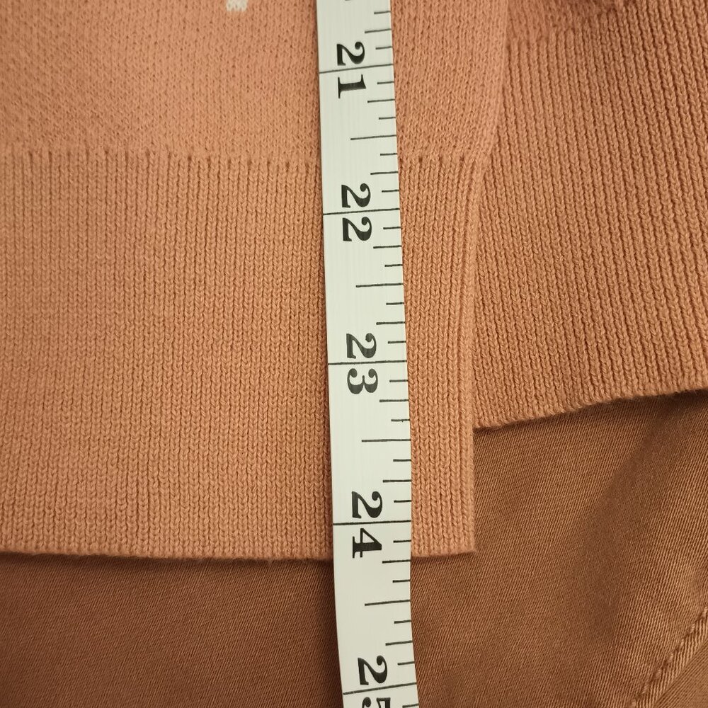 Loft Size XL Yellowish Orange Cardigan with Fall Leaves (NWT) - Picture 7 of 11